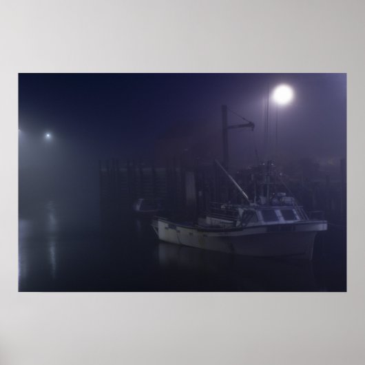 Een Lonely Harbor Night fine art print (Voorkant)