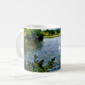 Een Long Island-meer, fijn kunst, Koffiemok (Voorkant links)