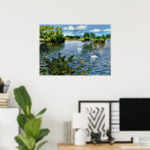 Een Long Island-meer, fijn kunst, Poster (Thuiskantoor)