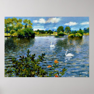 Een Long Island-meer, fijn kunst, Poster