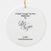 Een loop door de parkversiering keramisch ornament (Achterkant)