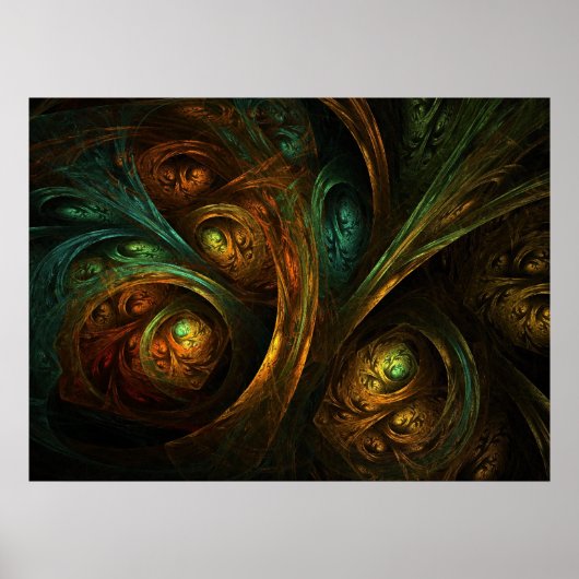 "Een loop door het donkere bos" Poster (Voorkant)