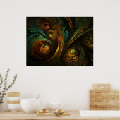 "Een loop door het donkere bos" Poster (Keuken)