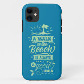 Een loop op de strandpalmboom Case-Mate iPhone case (Achterkant)