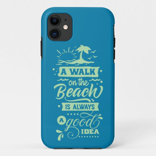 Een loop op de strandpalmboom Case-Mate iPhone case (Achterkant)