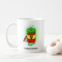 Een loop van groene giftige afvalstoffen