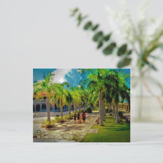 Een loopbaan op de Frederiksted Maagdeneilanden Briefkaart (Staand voorkant)