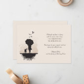 Een looppas in de Regen Bereavement Dank u Notitie Notitiekaartje (Voorkant / Achterkant in situ)