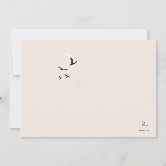 Een looppas in de Regen Bereavement Dank u Notitie Notitiekaartje (Achterkant)