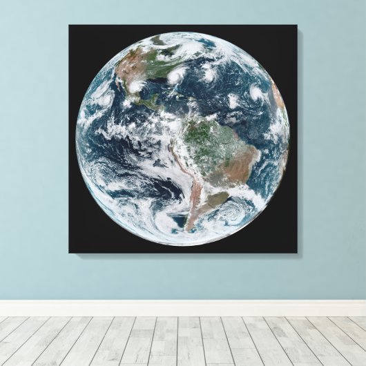 Een losse keten van tropische cyclonen canvas afdruk (Insitu (Houten vloer))