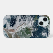 Een losse keten van tropische cyclonen iPhone 15 case (Achterkant horizontaal)