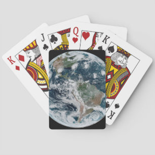 Een losse keten van tropische cyclonen pokerkaarten