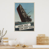 Een losse talk kan kosten poster (Keuken)