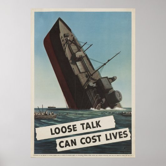 Een losse talk kan kosten poster (Voorkant)