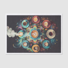 Een Lotta Latte, kleurrijke koffie Mandala Tissuepapier