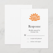 Een Lotus Flower RSVP (oranje) (Voorkant / Achterkant)