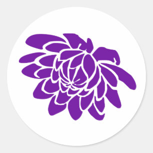 Een Lotus Flower Sticker (paarse)
