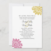 Een Lotus Flower Wedding Invitation 2 (geel) Kaart (Voorkant)