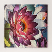 Een lotusbloem legpuzzel (Horizontaal)