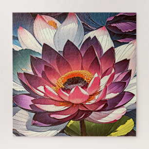 Een lotusbloem legpuzzel