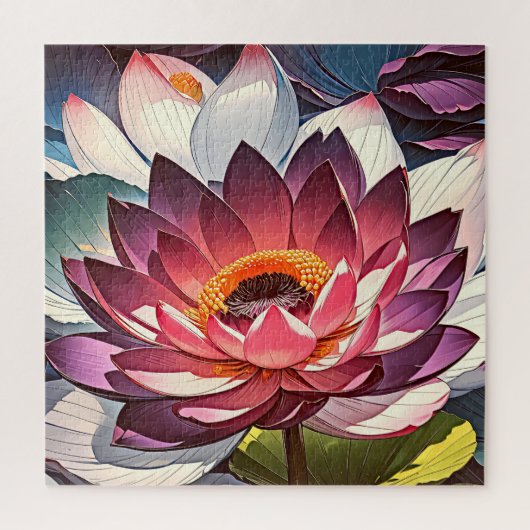 Een lotusbloem legpuzzel (Verticaal)