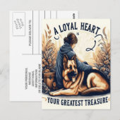 Een loyaal hart en een trouwe vriend briefkaart (Voorkant / Achterkant)
