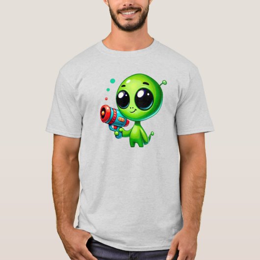 Een luchtaanval met een ballonpistool. t-shirt (Voorkant)