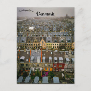 Een luchtbeeld van Kopenhagen Denemarken Briefkaart