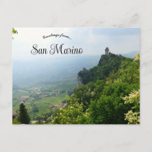 Een luchtfoto van San Marino Briefkaart