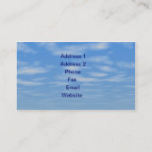 Een luchtkasteel visitekaartje (Achterkant)