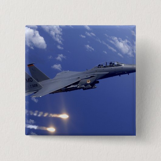 een luchtmacht F-15E stakingsarend Vierkante Button 5,1 Cm (Voorkant)