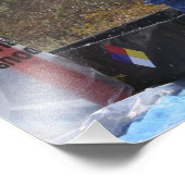 Een luchtman staat in een bad foto afdruk (Hoek)