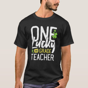 Eén Lucky 2de (tweede) graad leraar St. Patrick T-shirt