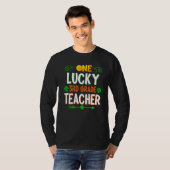 Eén Lucky 3rd Grade Teacher Leopard St Patricku201 T-shirt (Voorkant volledig)
