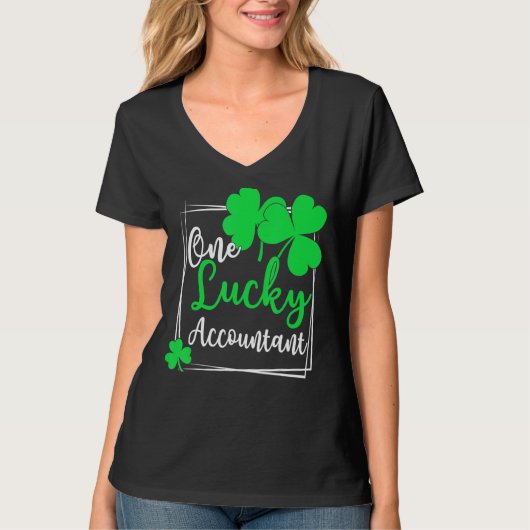 Een Lucky Accountant T-shirt Accountant St Patrick (Voorkant)