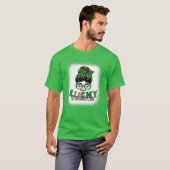 Eén Lucky Attendance Clerk Bleaching St Patricks D T-shirt (Voorkant volledig)