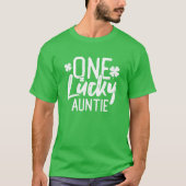Een Lucky Auntie St. Patrick's Day Matching Pajama T-shirt (Voorkant)