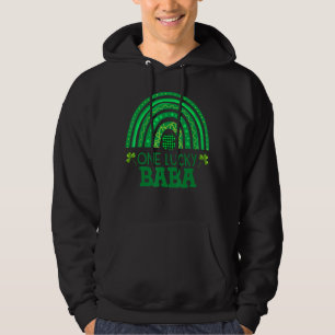 Eén Lucky Baba Shamrock Patrick S Day Rainbow Iris Hoodie
