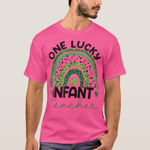 Eén Lucky Baby leraar Leopard-regenboogboot Saint T-shirt