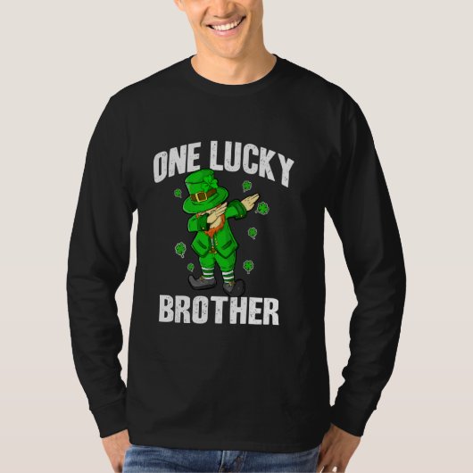Een Lucky Brother St Patricks Day Dabbing Leprecha T-shirt (Voorkant)