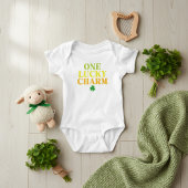 Eén Lucky Charm | Eerste St. Patty's Day-cadeau Romper