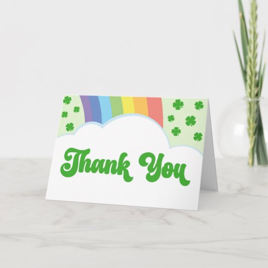 Een Lucky Charm St. Patrick's Day Baby shower Bedankkaart (Voorkant)