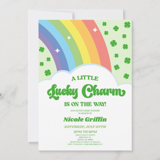Een Lucky Charm St. Patrick's Day Baby shower Kaart (Voorkant)