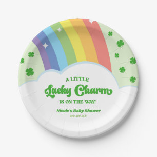 Een Lucky Charm St. Patrick's Day Baby shower Papieren Bordje
