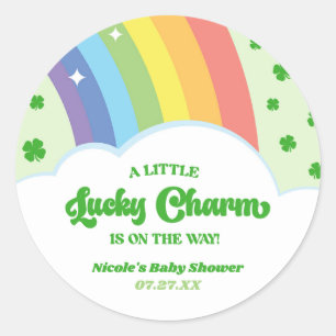 Een Lucky Charm St. Patrick's Day Baby shower Ronde Sticker