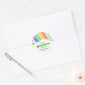 Een Lucky Charm St. Patrick's Day Baby shower Ronde Sticker (Envelop)