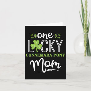 Een Lucky Connemara Pony Horse Mom Ierse Paard Kaart