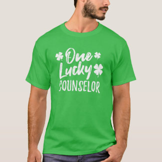 Een Lucky Counselor St. Patrick's Day Matching Paj T-shirt