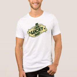 Een Lucky Dad Clover Leaf Vaderdag Tri-Blend Shirt