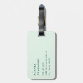 Een Lucky Day Retro Typografie Bagagelabel (Achterkant verticaal)